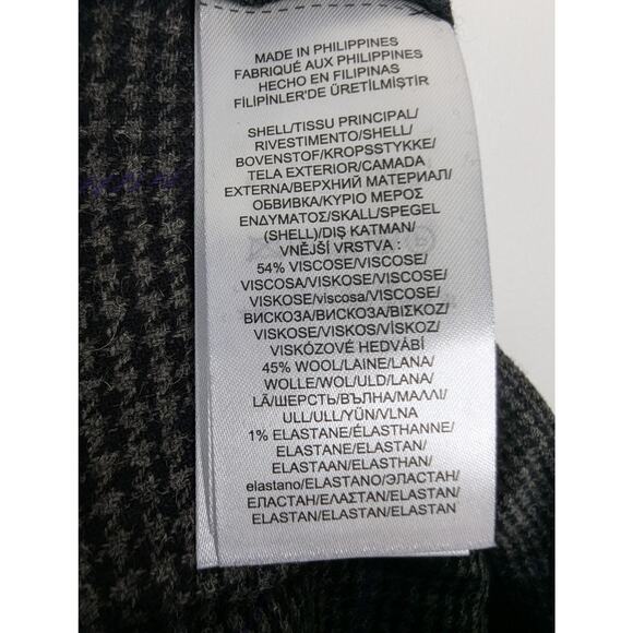 Lauren Ralph Lauren Wool Blend Window Pane Pattern High Rise Pant - Picture 8 of 8